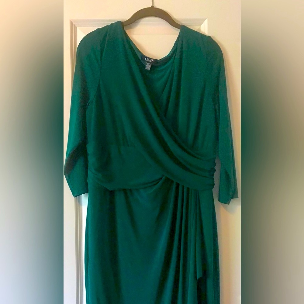 Chaps Dark green dress, Size XL
